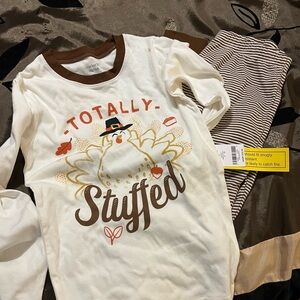 Carter's White and Brown 'Totally Stuffed' Pajama Set